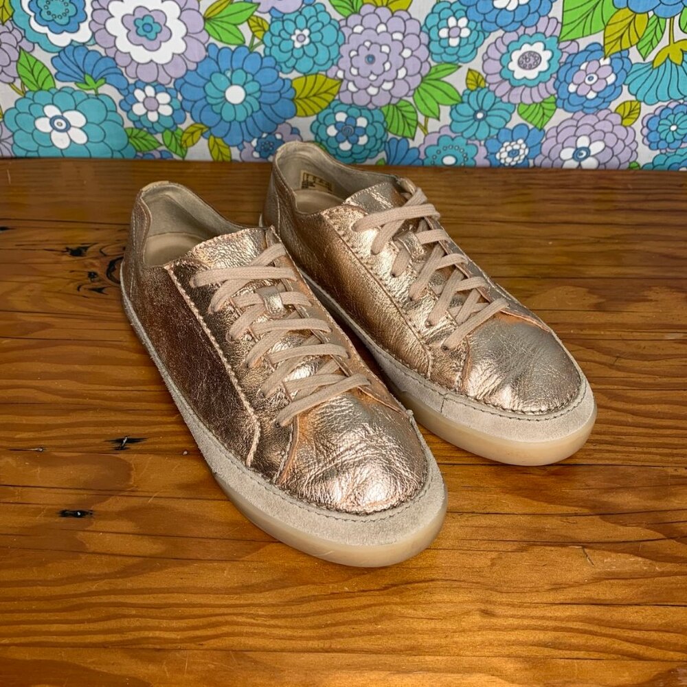Clarks Women's Hidi Holly Low-Top Rose Gold Sneakers Size:8.5